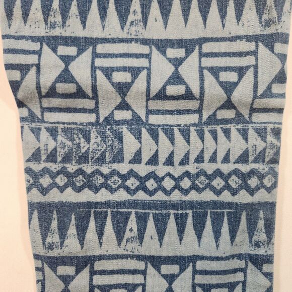 Jay Jays Skinny Jeans Womens Size 10 W30 x L32 Light Dk Blue Geometric Print - Picture 12 of 16